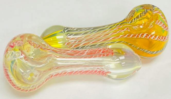 4" Fumed Swirls Glass Hand Pipe (Assorted Colors) By Smoke Tokes