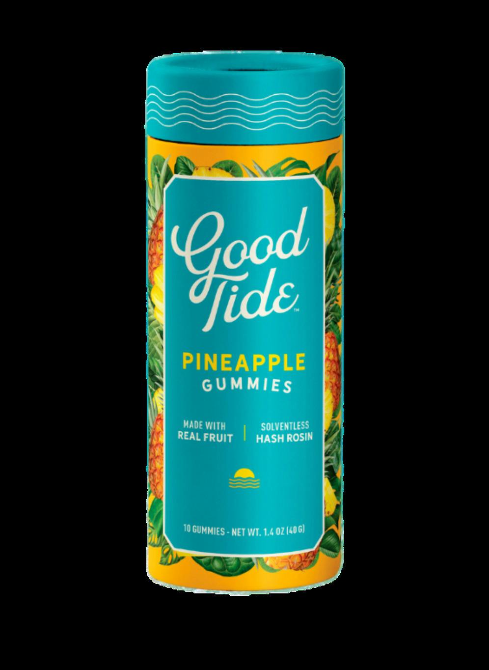 Good Tide - Pineapple Solventless Hash Rosin Gummies (100mg) [Vegan]