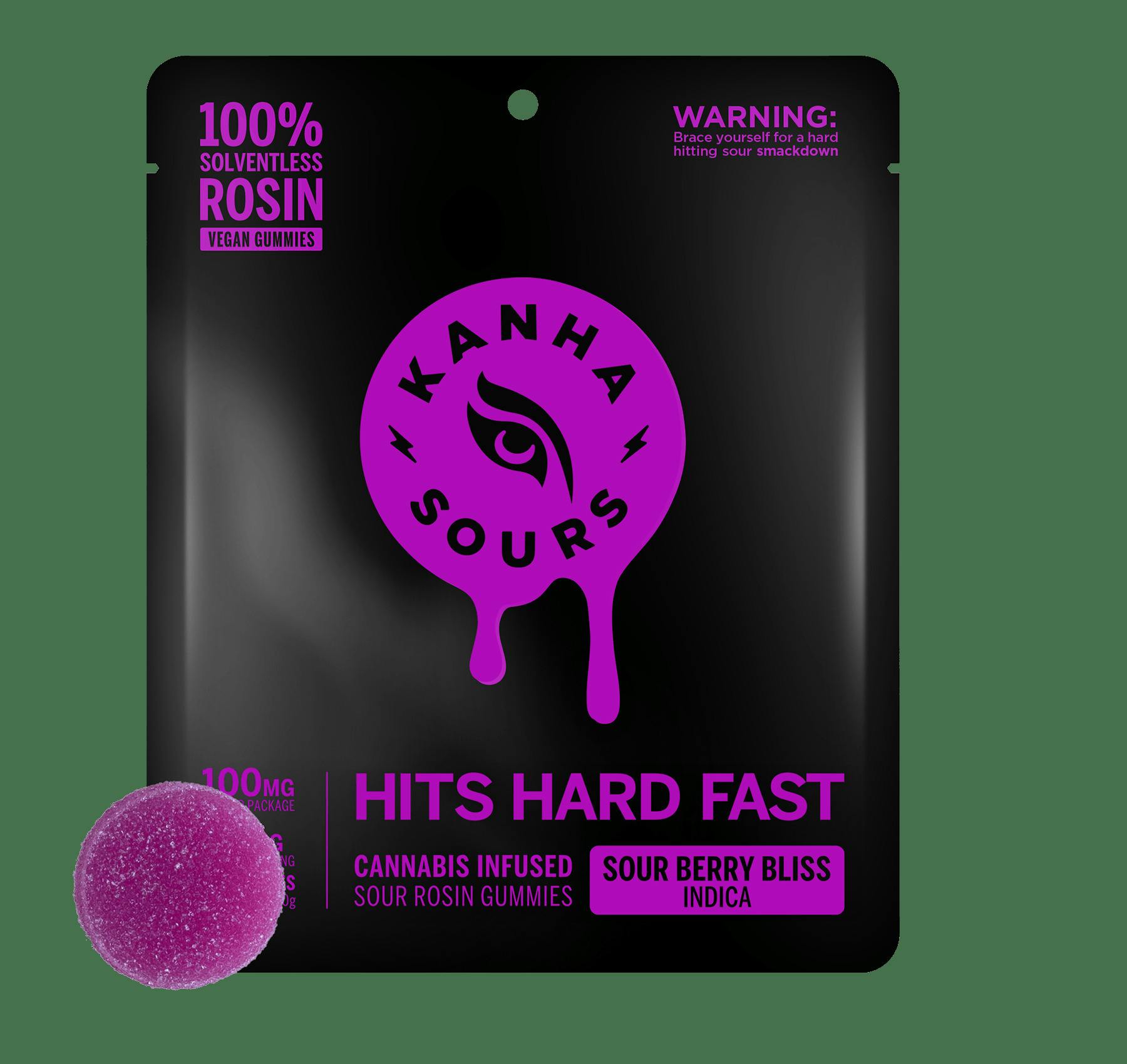 Kanha - Sour Berry Bliss Indica Rosin Gummies (100mg) [Vegan]