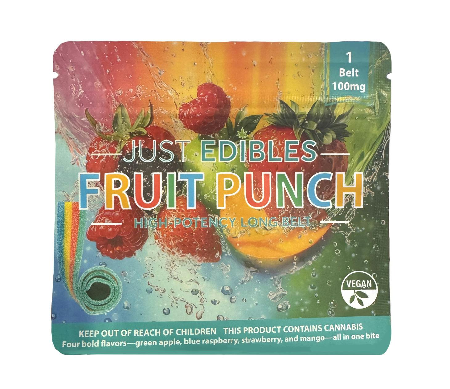 Just Edibles - Fruit Punch Sour Belt (100mg)