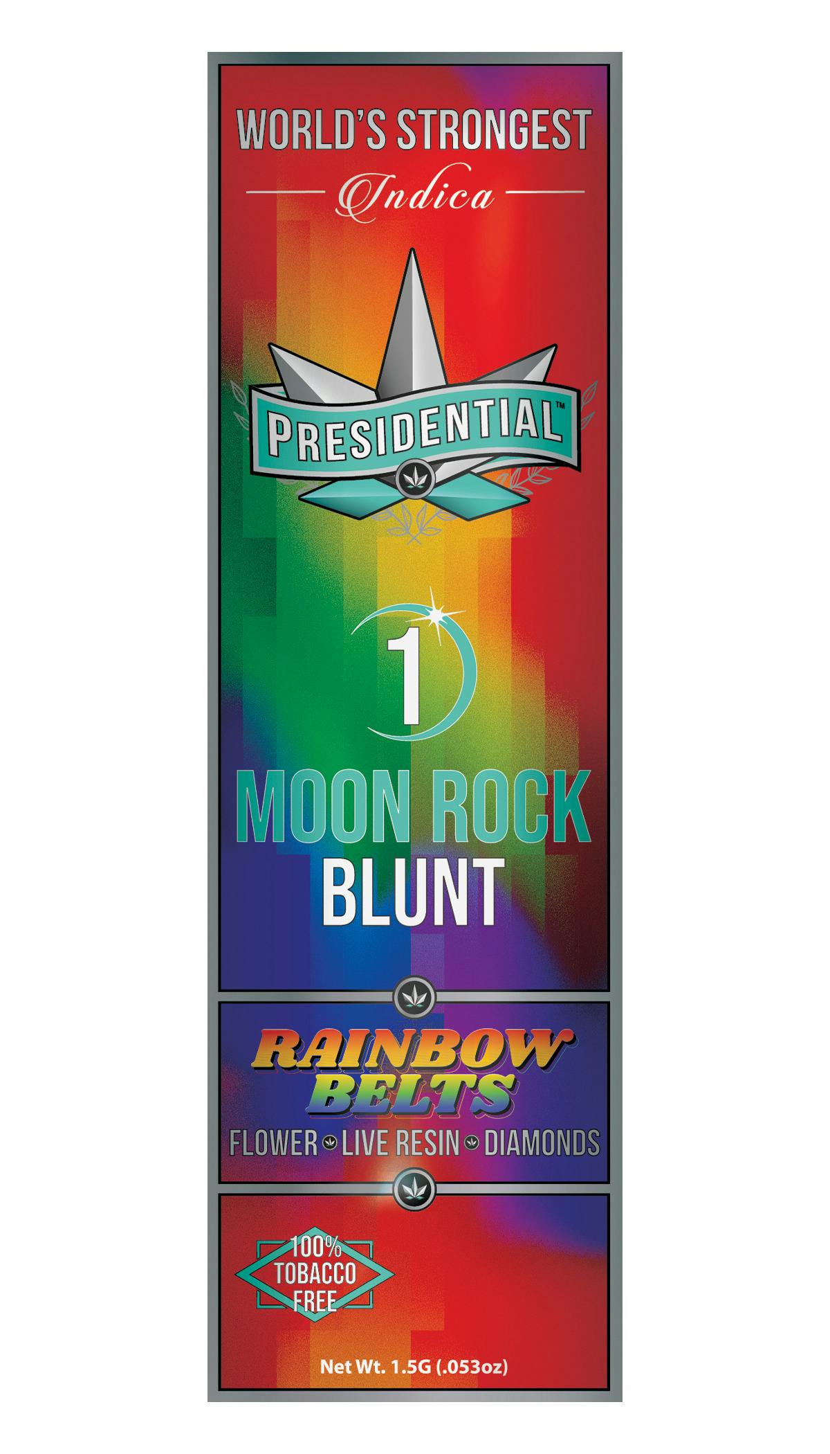 Presidential - Rainbow Belts Moon Rock Infused Blunt (1.5g) *NOT REDEEMABLE*