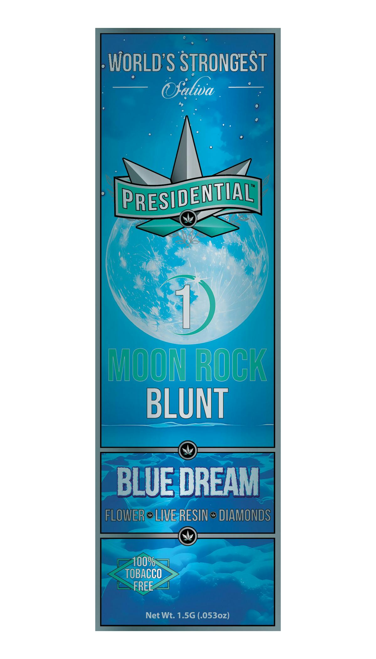 Presidential - Blue Dream Moon Rock Infused Blunt (1.5g) *NOT REDEEMABLE*