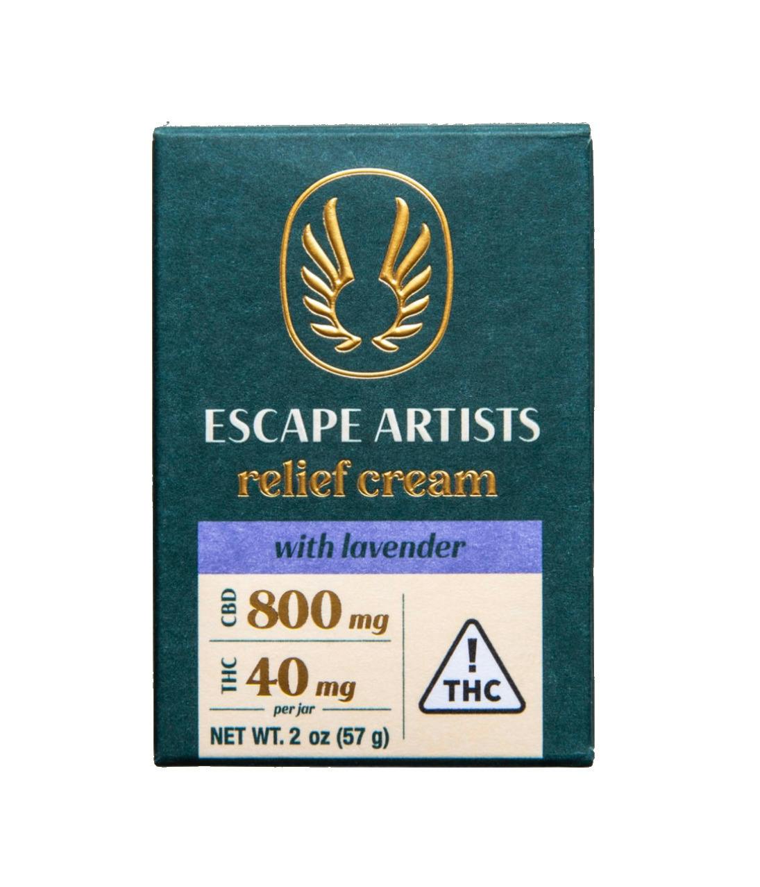 Escape Artists - 20:1 Lavender Relief Cream (40mg)
