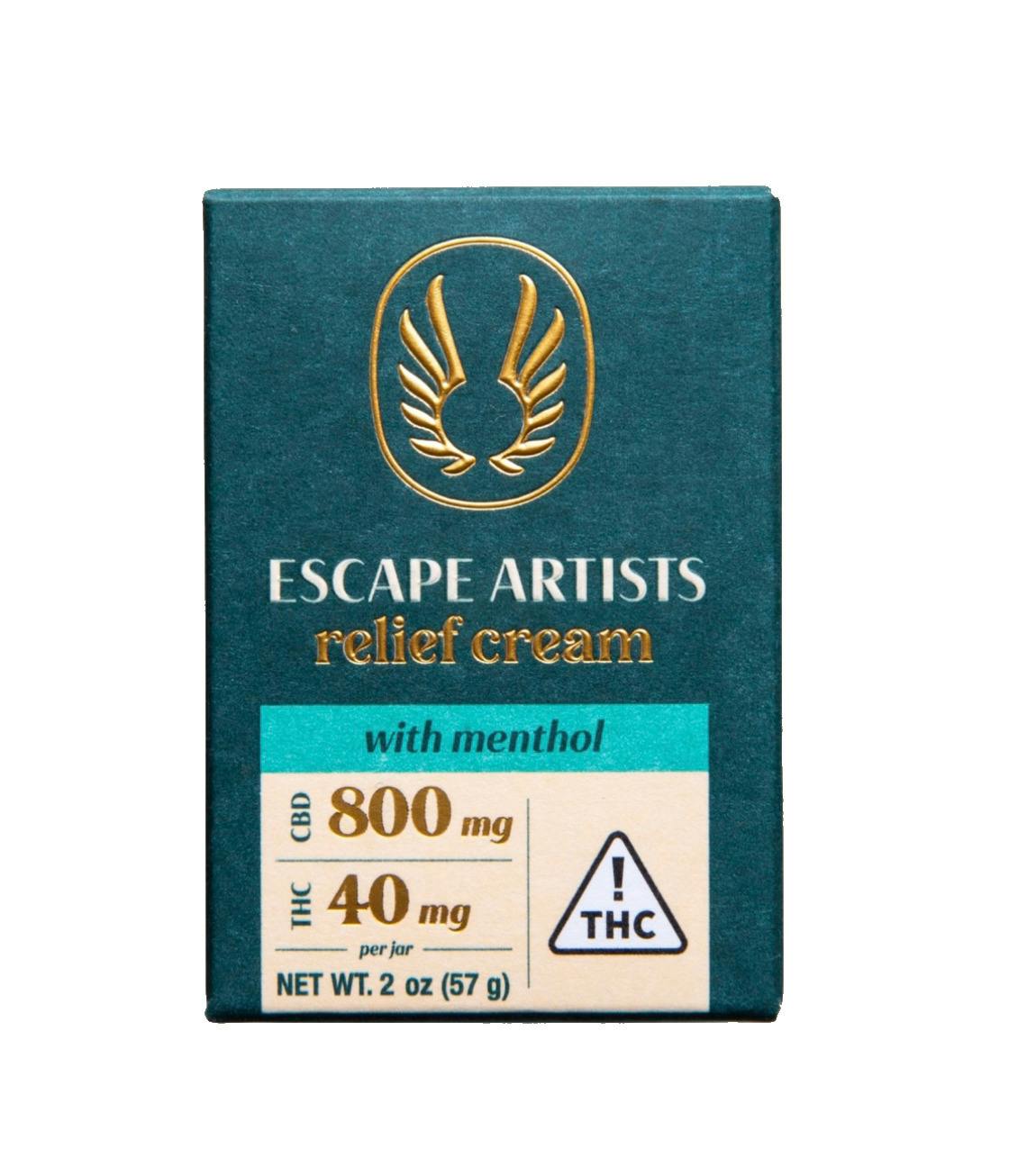 Escape Artists - 20:1 Menthol Relief Cream (40mg)