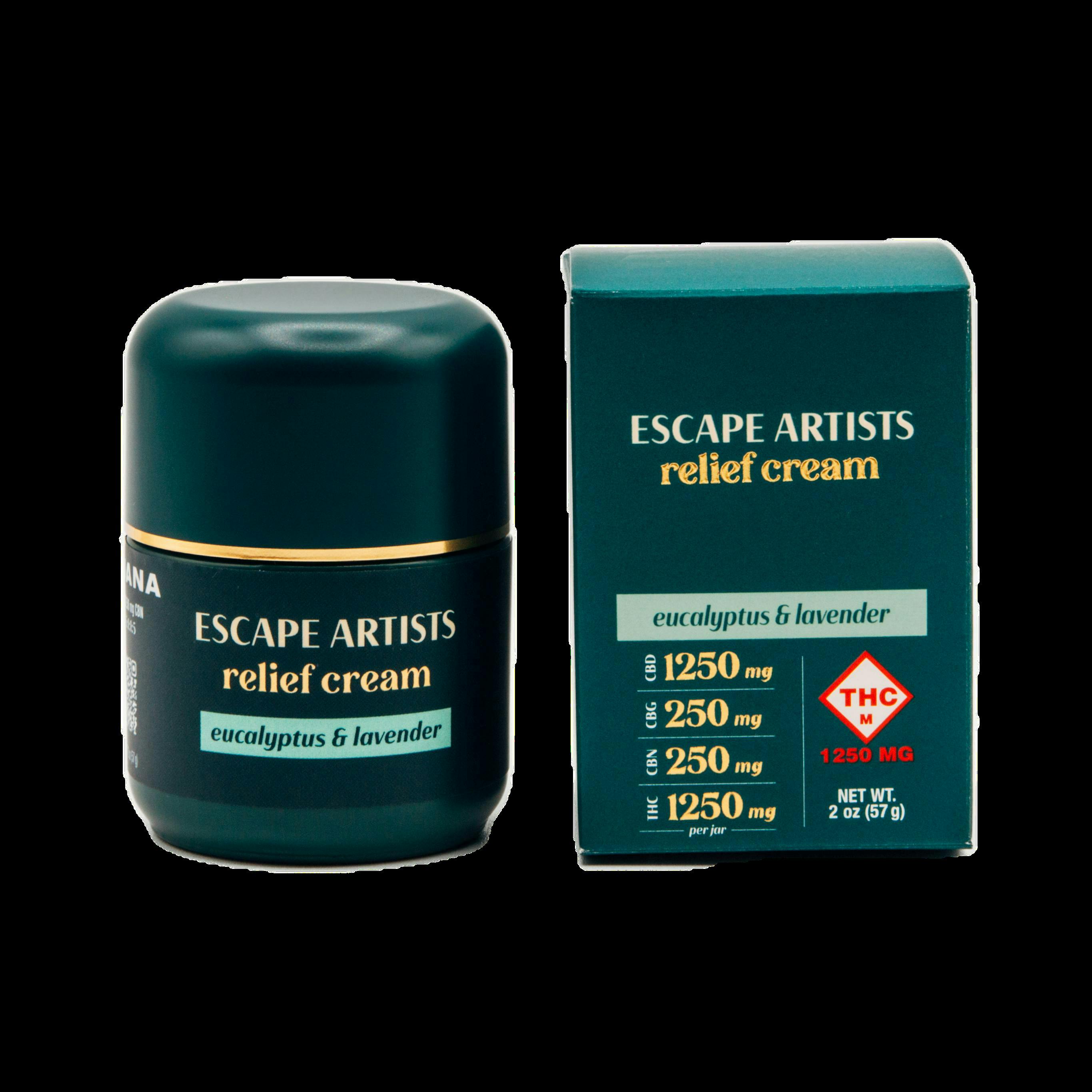 Escape Artists - 5:1:1:5 Eucalyptus & Lavender Relief Cream (1250mg) *NOT REDEEMABLE*