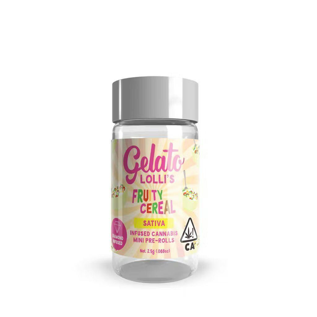 Gelato - Fruity Cereal – Sativa - Infused Preroll - 5 Pack - 3g