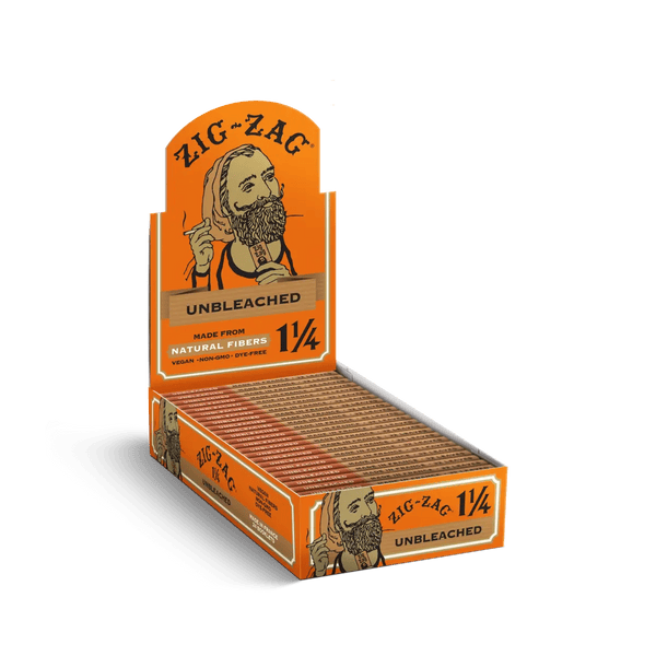 ZIG ZAG - UNBLEACHED 1 1/4 ROLLING PAPERS - 50 Pack