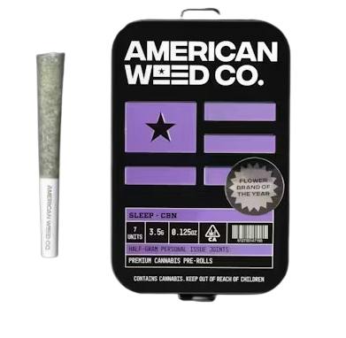 AMERICAN WEED CO - LAVENDER DREAM - CBN - INFUSED PREROLL - 3.5 g - 7 Pack