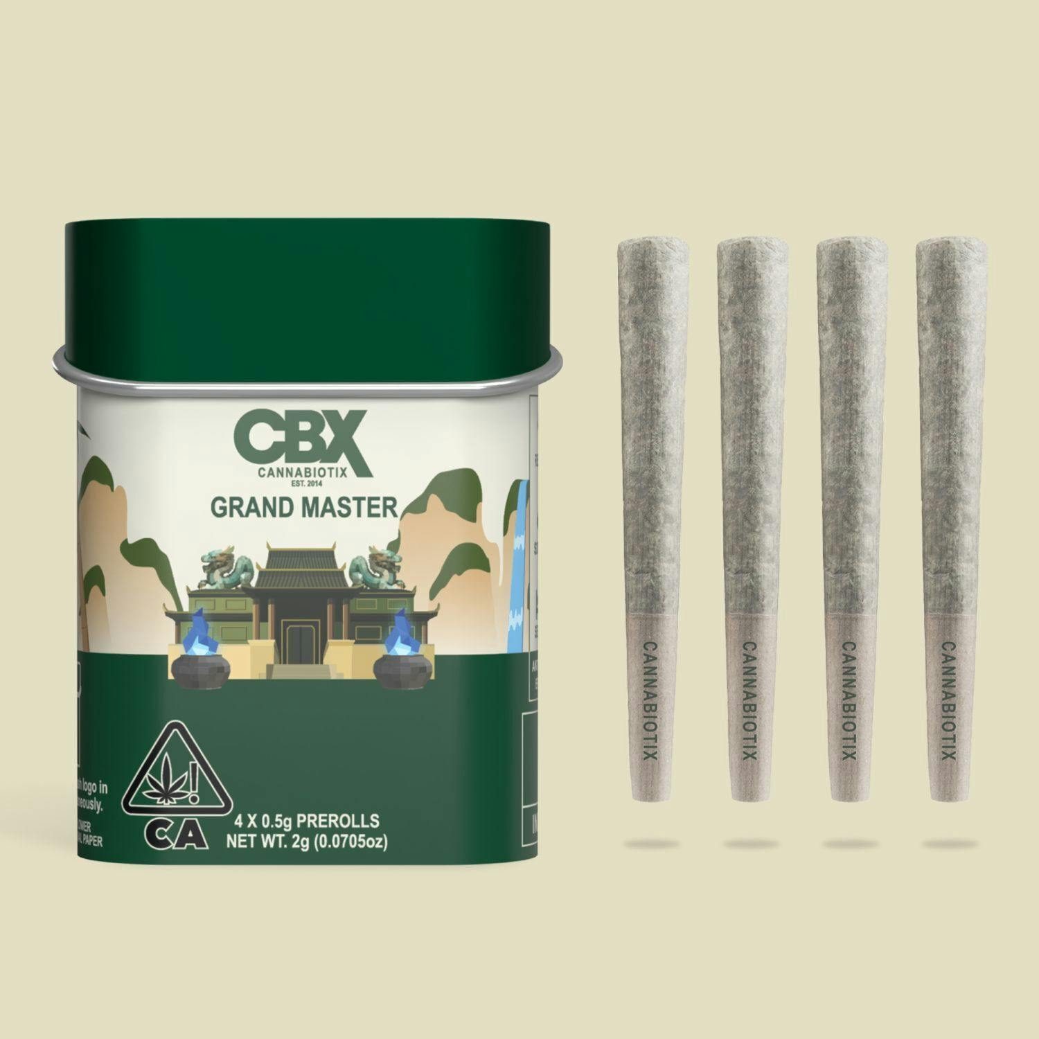 CBX - Grand Master - Indica - Preroll - 4 Pack - 2g