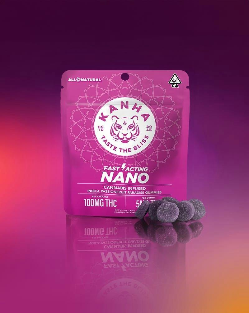 KANHA - PASSIONFRUIT PARADISE - INDICA - NANO GUMMY - 100 mg - 20 Pack