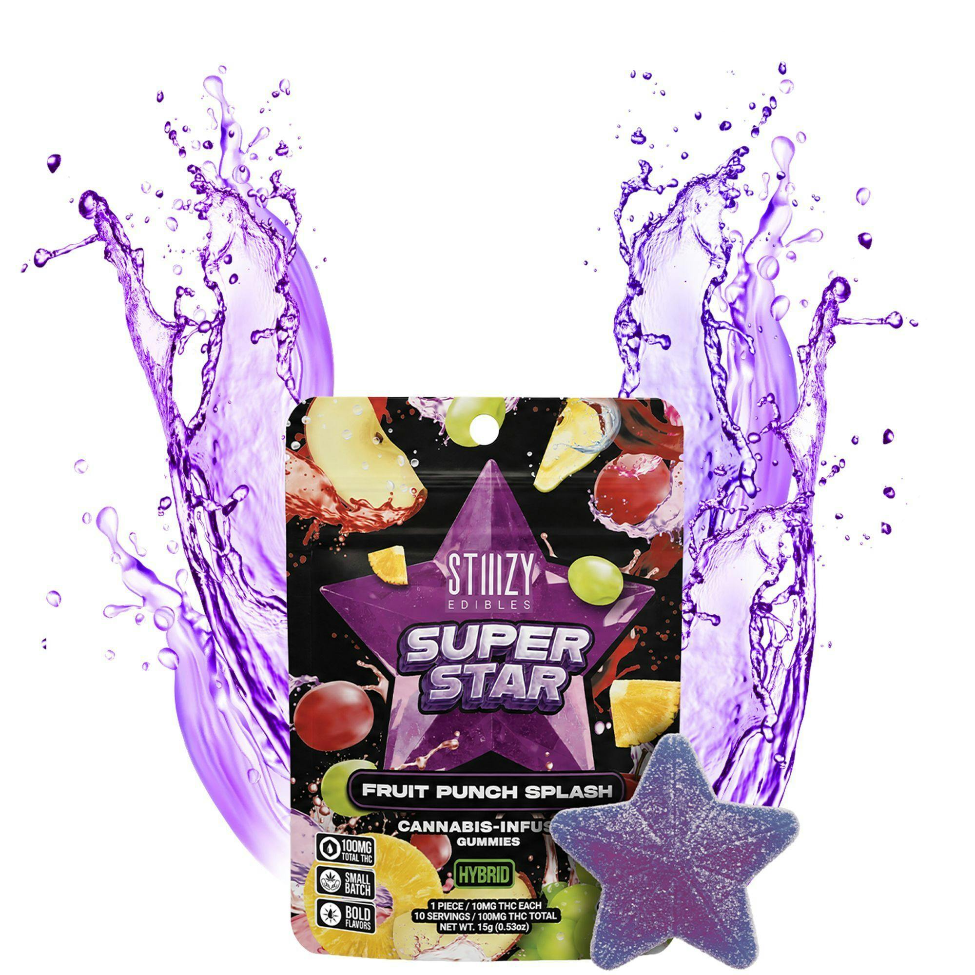 STIIIZY - FRUIT PUNCH SPLASH - HYBRID - STAR GUMMY - 100 mg