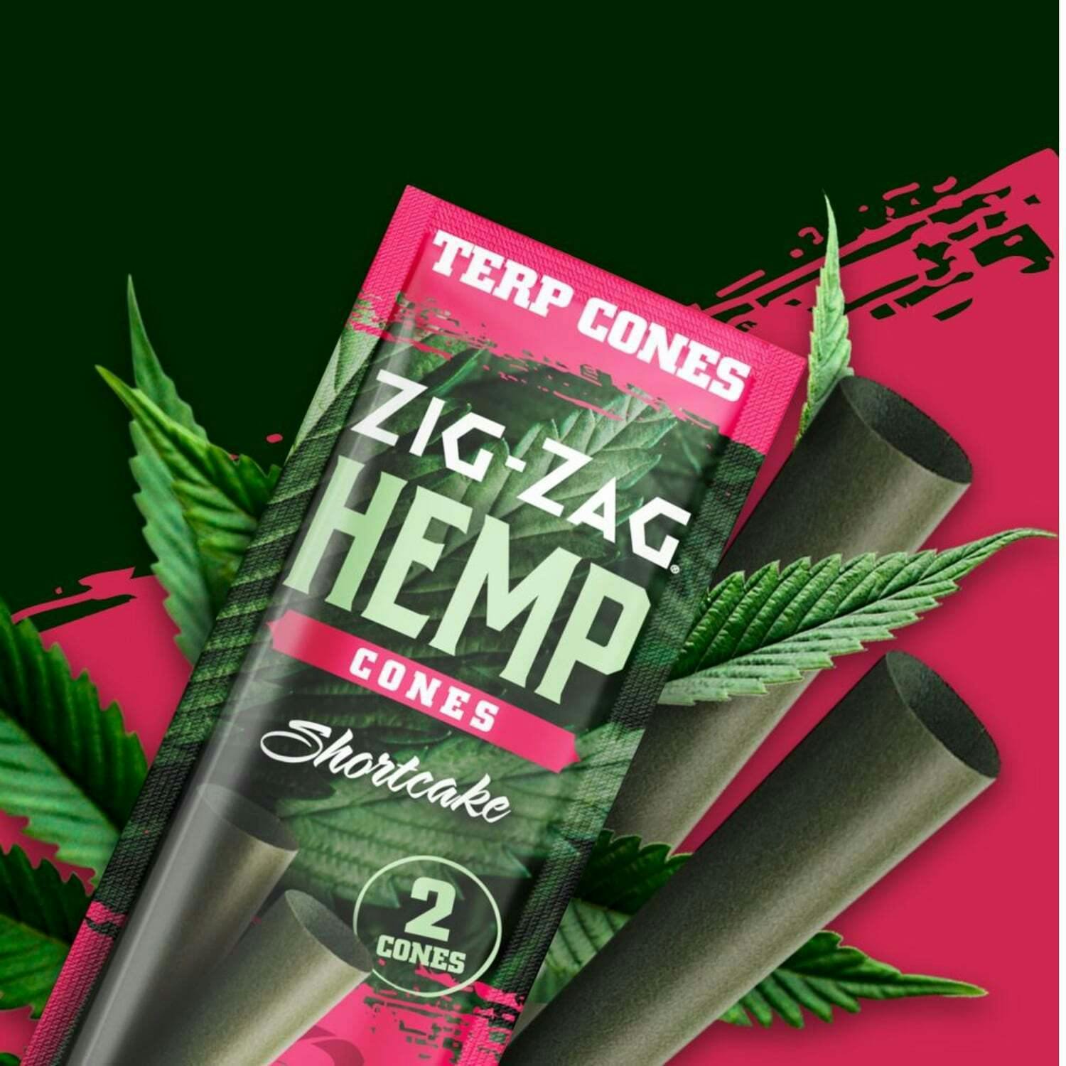 ZIG ZAG - SHORTCAKE HEMP CONES - One Size - 2 Pack