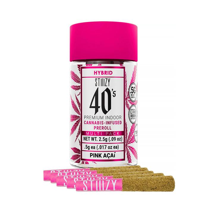 STIIIZY - PINK ACAI - HYBRID - INFUSED PREROLL - 2.5 g - 5 Pack