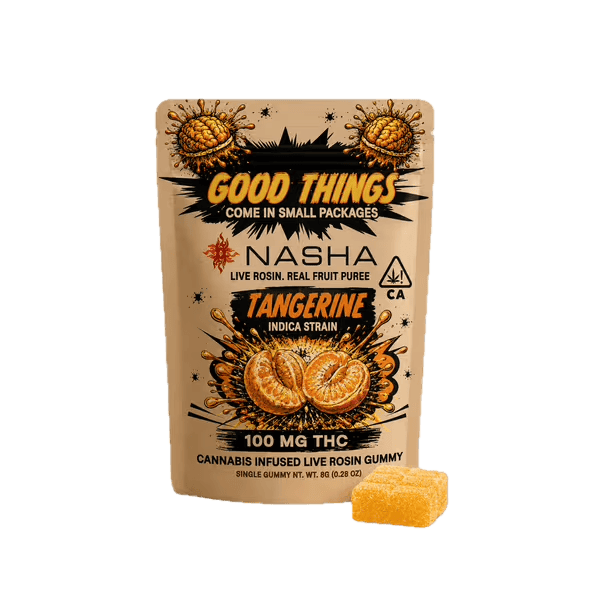 NASHA - TANGERINE - INDICA - GUMMY - 100 mg - 10 Pack