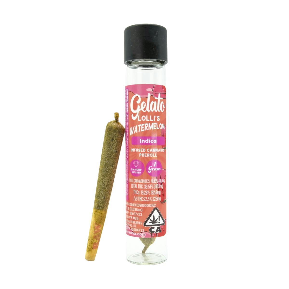 GELATO - WATERMELON - INDICA - INFUSED PREROLL - 1.2 g