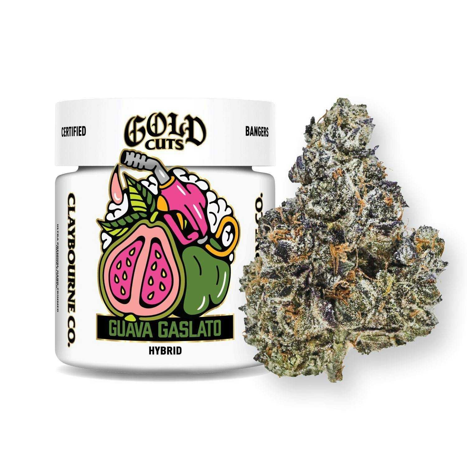 CLAYBOURNE CO. - GUAVA GASLATO - HYBRID - GOLD CUTS FLOWER - 3.5 g