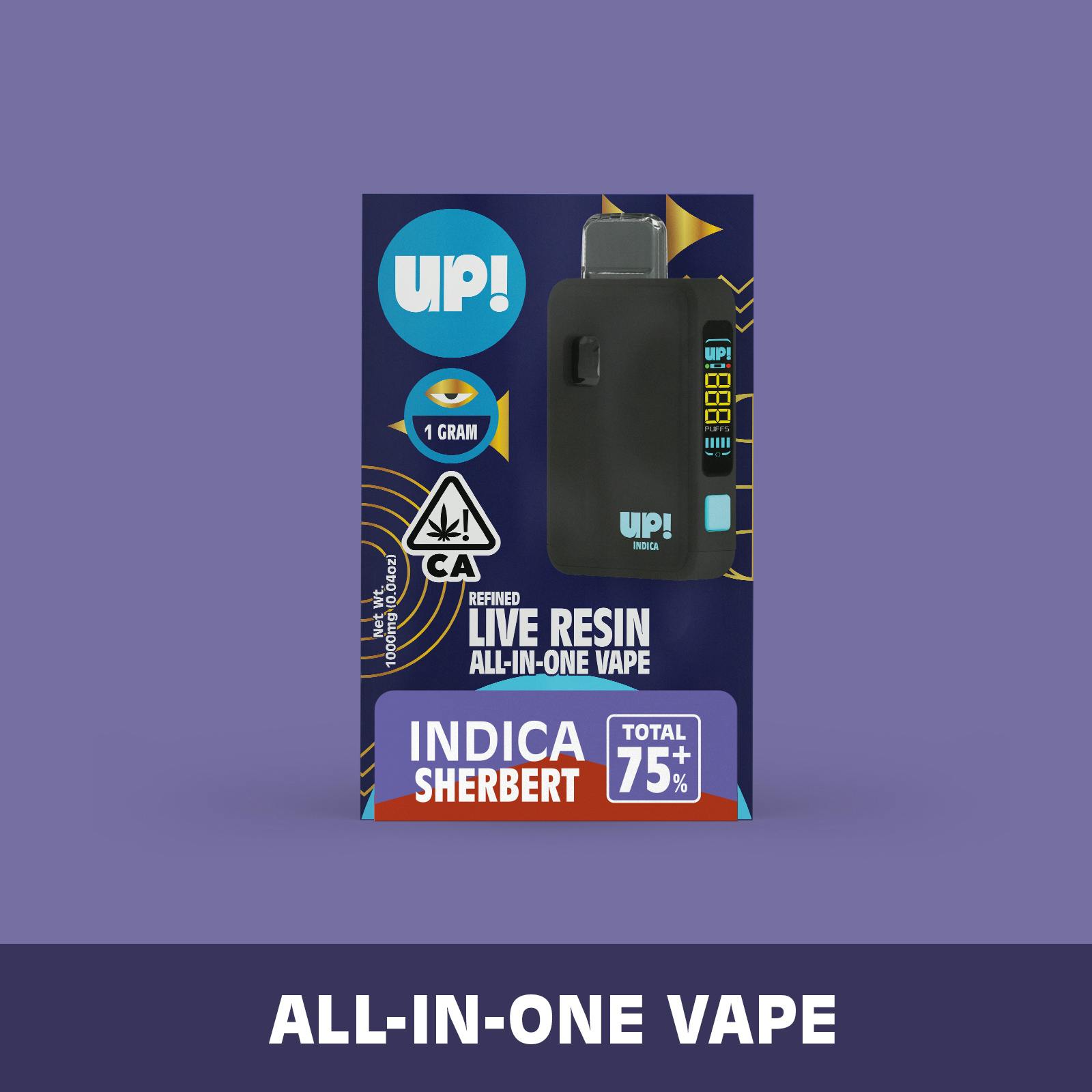 Sherbert (Indica) V2 Live Resin All-In-One Vape 1g