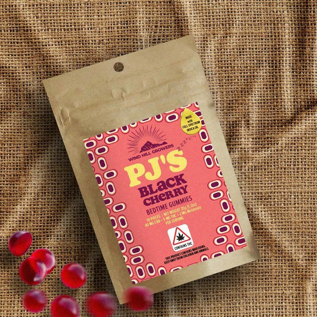 PJ's Black Cherry Bedtime Gummies | Gummies | 10pk | 5mg/ea