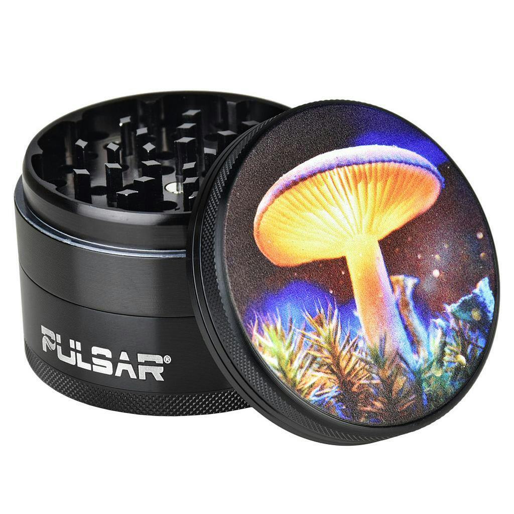 4 Piece Mushroom Grinder 2.5" | Pulsar | Mystical Design