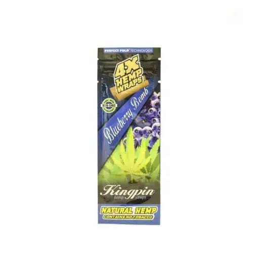 Blueberry Bomb Hemp Wraps | Kingpin | 4 Pack