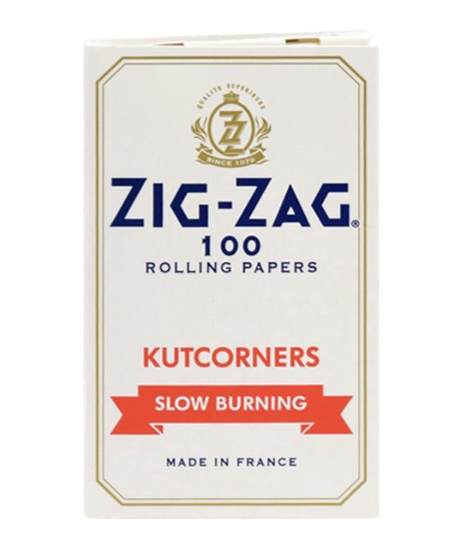 Kutcorners White Rolling Paper | Zig Zag | 100 Papers