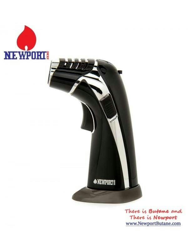 Triple Flame Torch Black and Silver | Newport