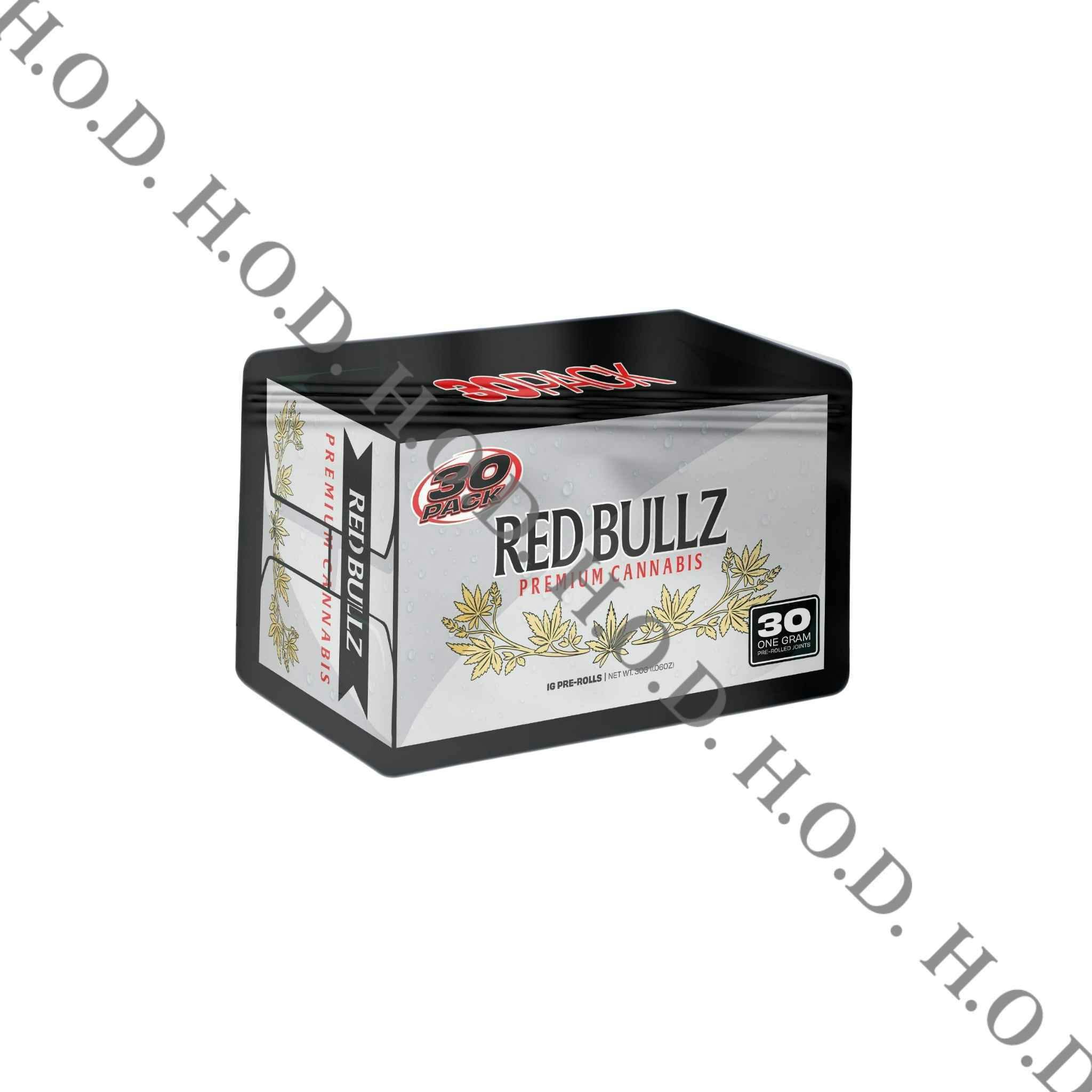 Distro 10 Redbullz Pre-Roll 1g 30 Pack