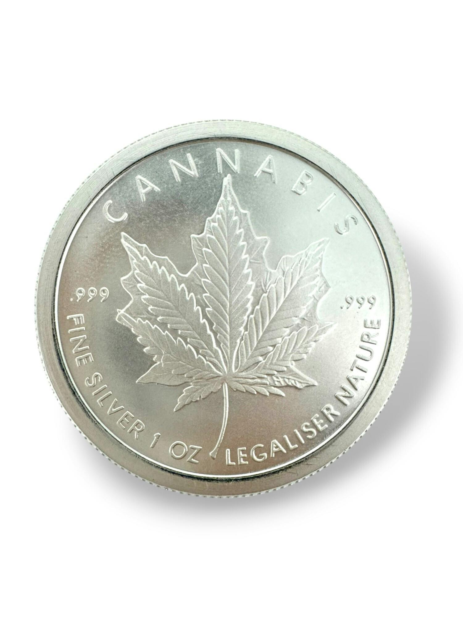 Cannabis 1 oz Silver Round