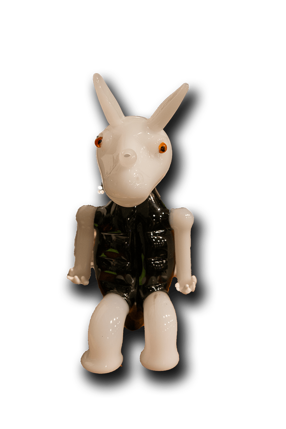 Black and White Jack Rabbit Water Pipe