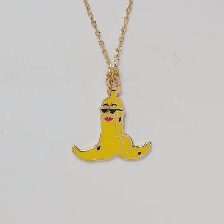 Banana Split Pendant Necklace