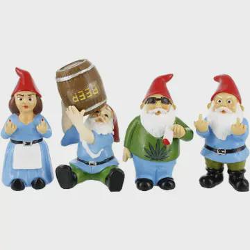 Gnometastic Gnomes Behaving Badly Mini Four Piece Set
