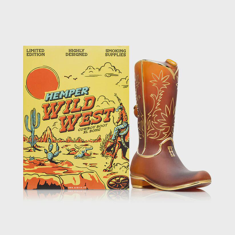 Wild West Cowboy Boot XL Bong