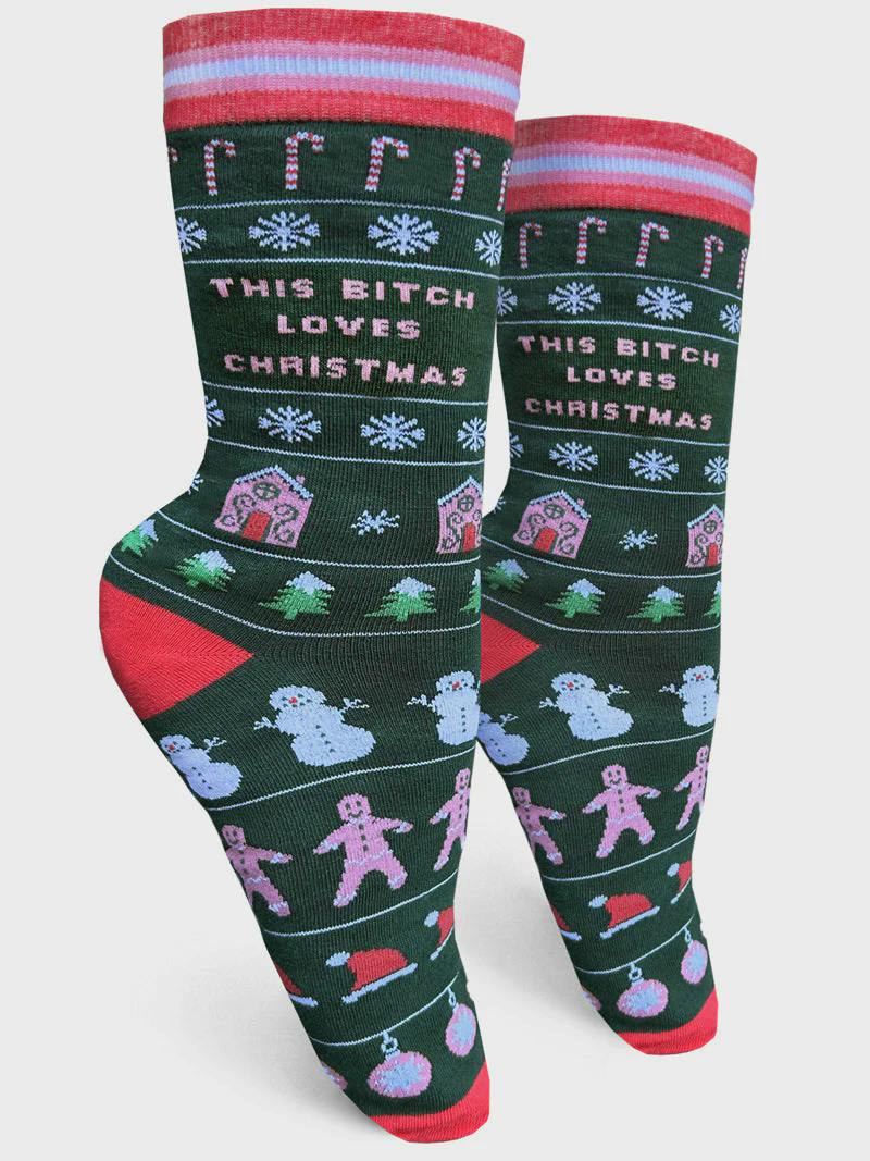 This Bitch Loves Christmas Socks