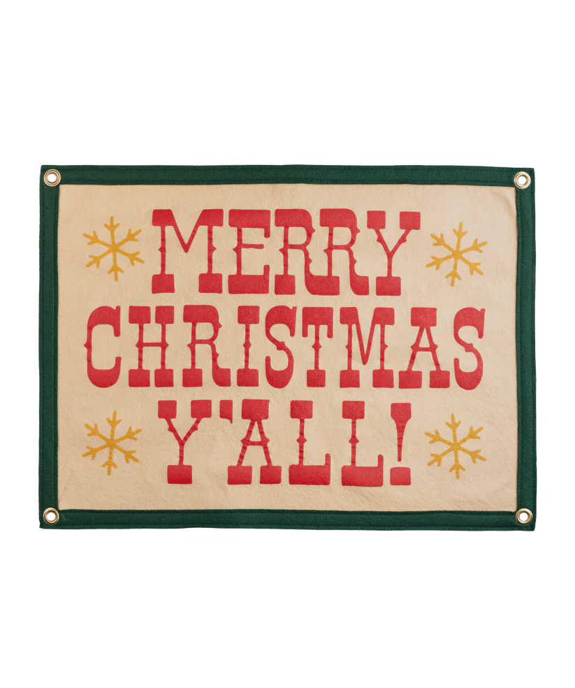 Merry Christmas Y'all! Camp Flag
