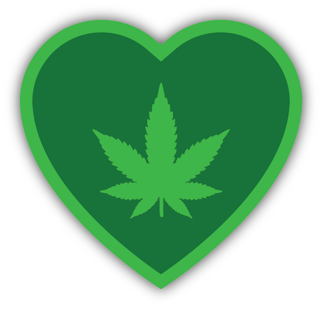 Green Marijuana Heart