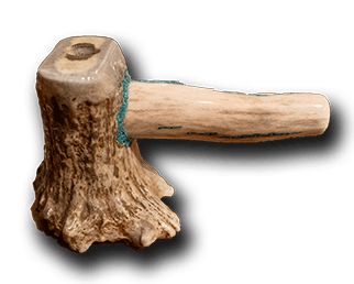 Manshed Moose & Turquoise Pipe