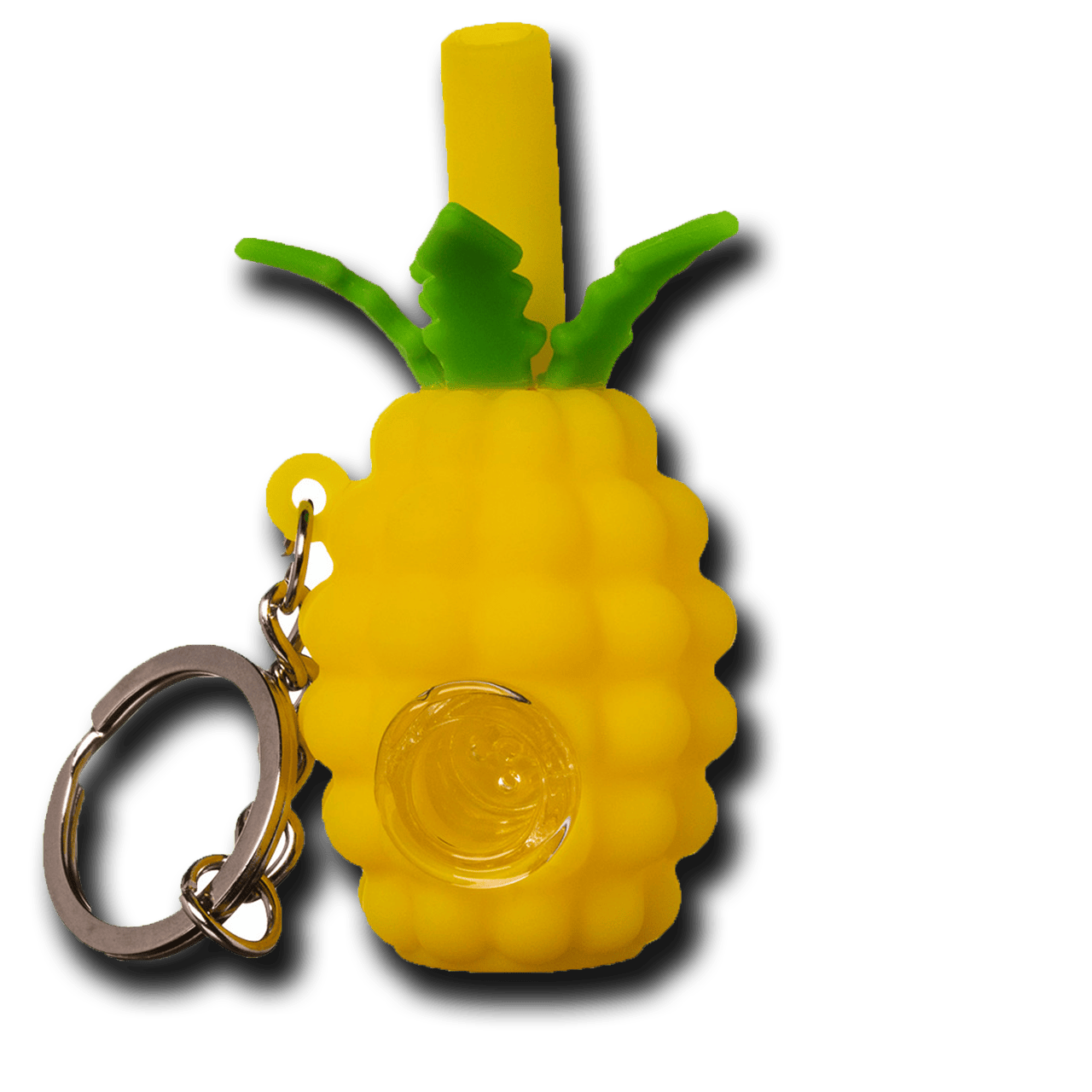 Silicone Mini Pineapple Key Chain Pipe
