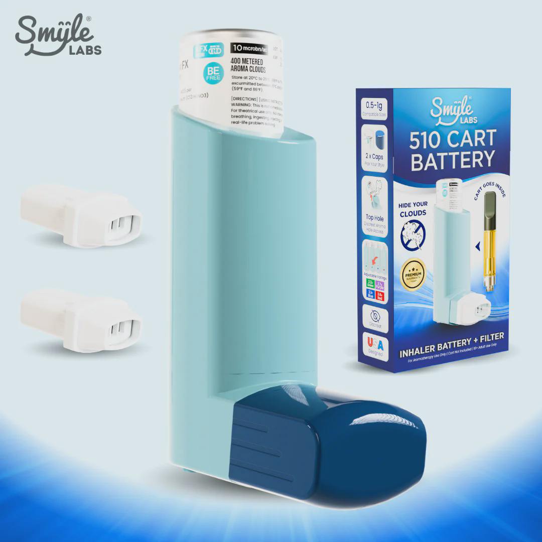 Inhaler 510 Cart Battery + Cloud Filters - Blue