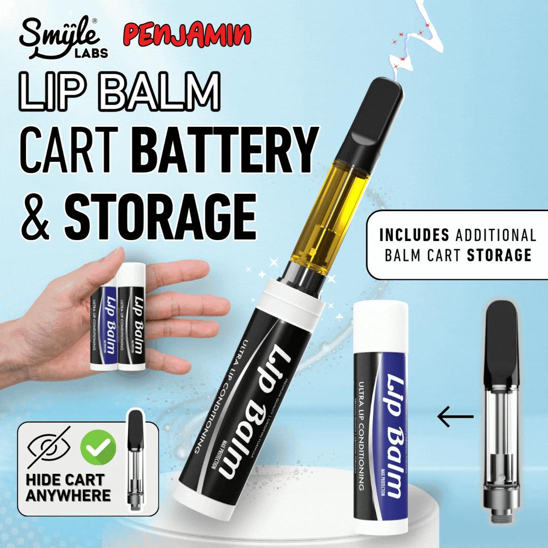 Lip Balm Battery - Black/ Red