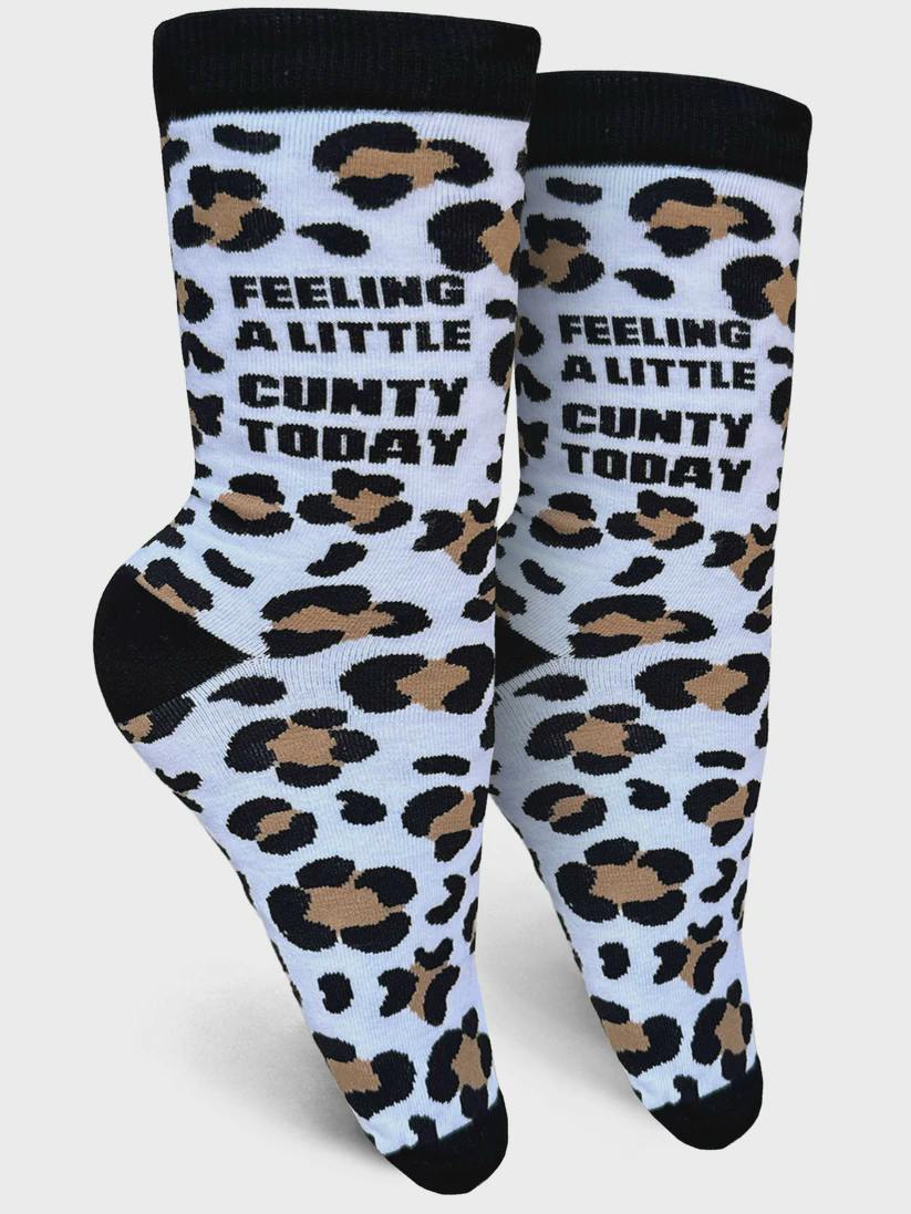 Feeling A Little Cunty Today White Socks