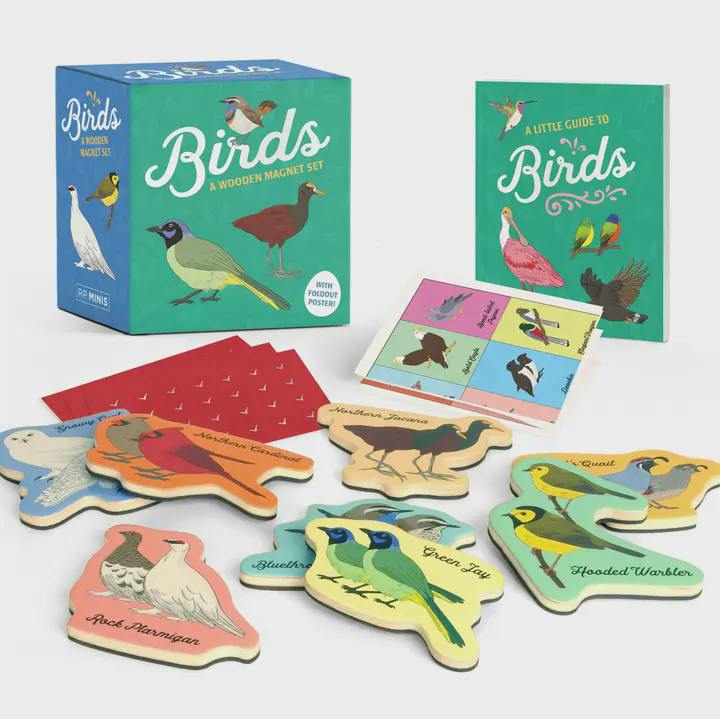 Birds: A Wooden Magnet Set