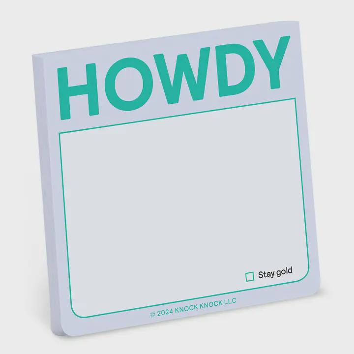 Howdy Sticky Note