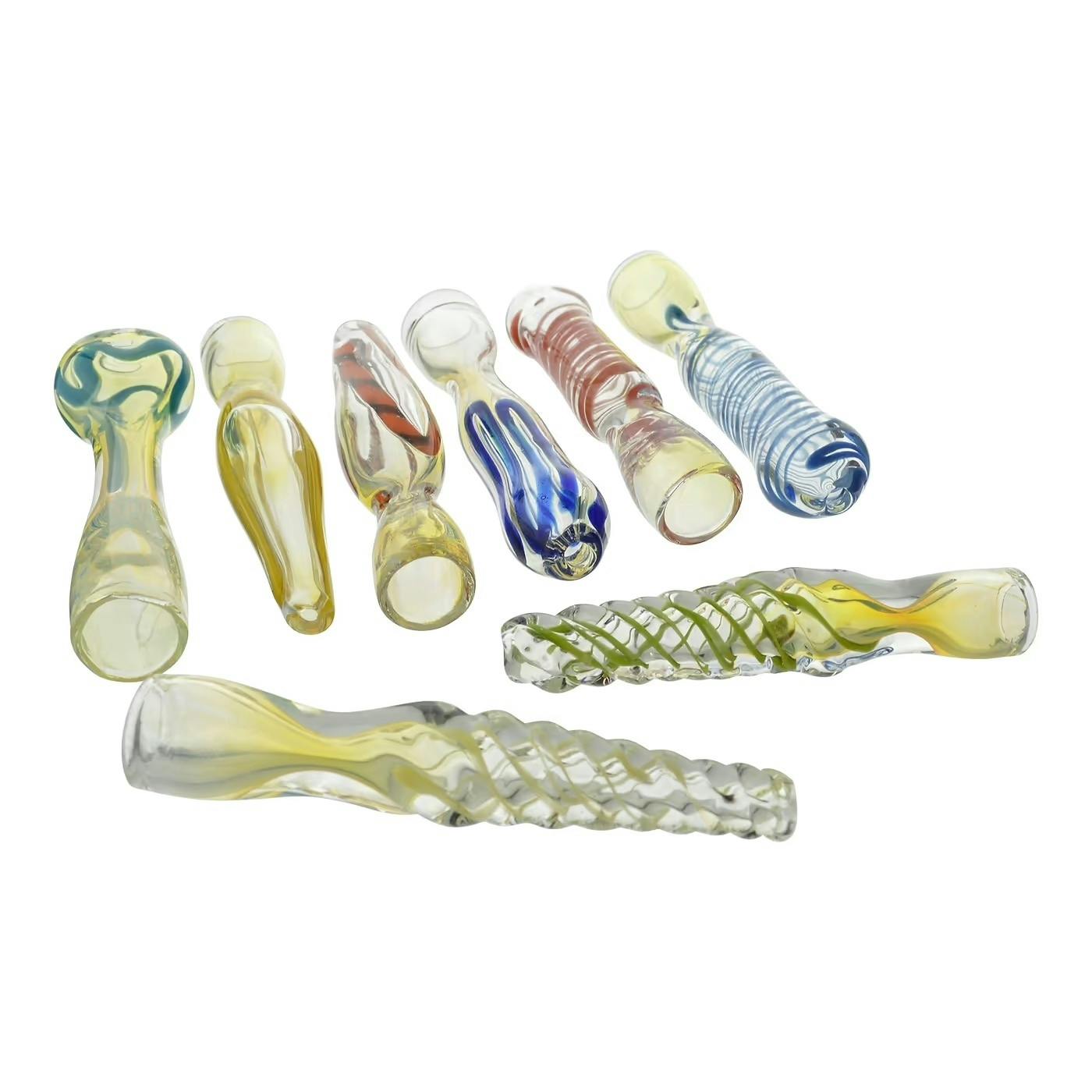 Swirl & Gold Chillum (hand pipe)