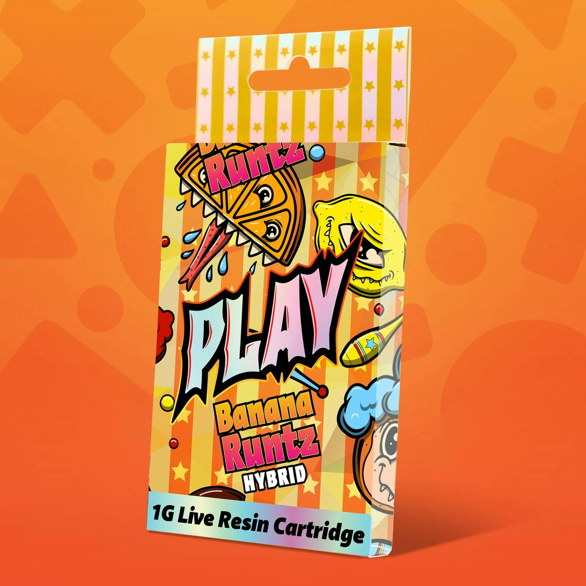 PLAY - Banana Runtz - 1g Hash Infused Distillate Cart