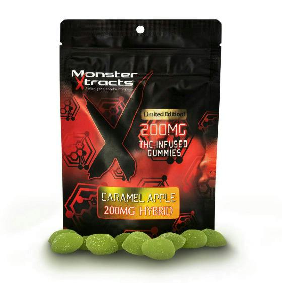 Monster Xtracts- Caramel Apple 200mg Gummies