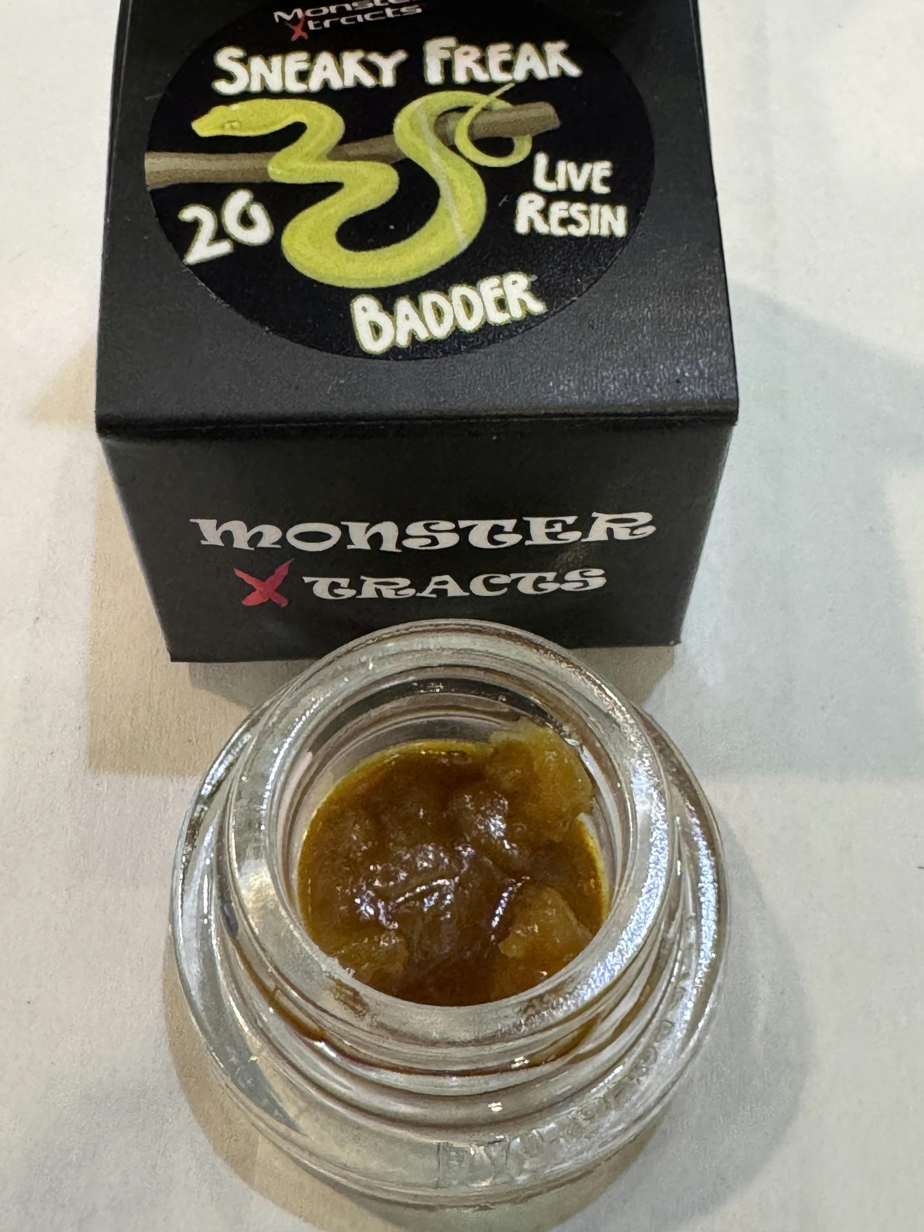 Monster Xtracts 2g Live Resin Badder | Sneaky Freak