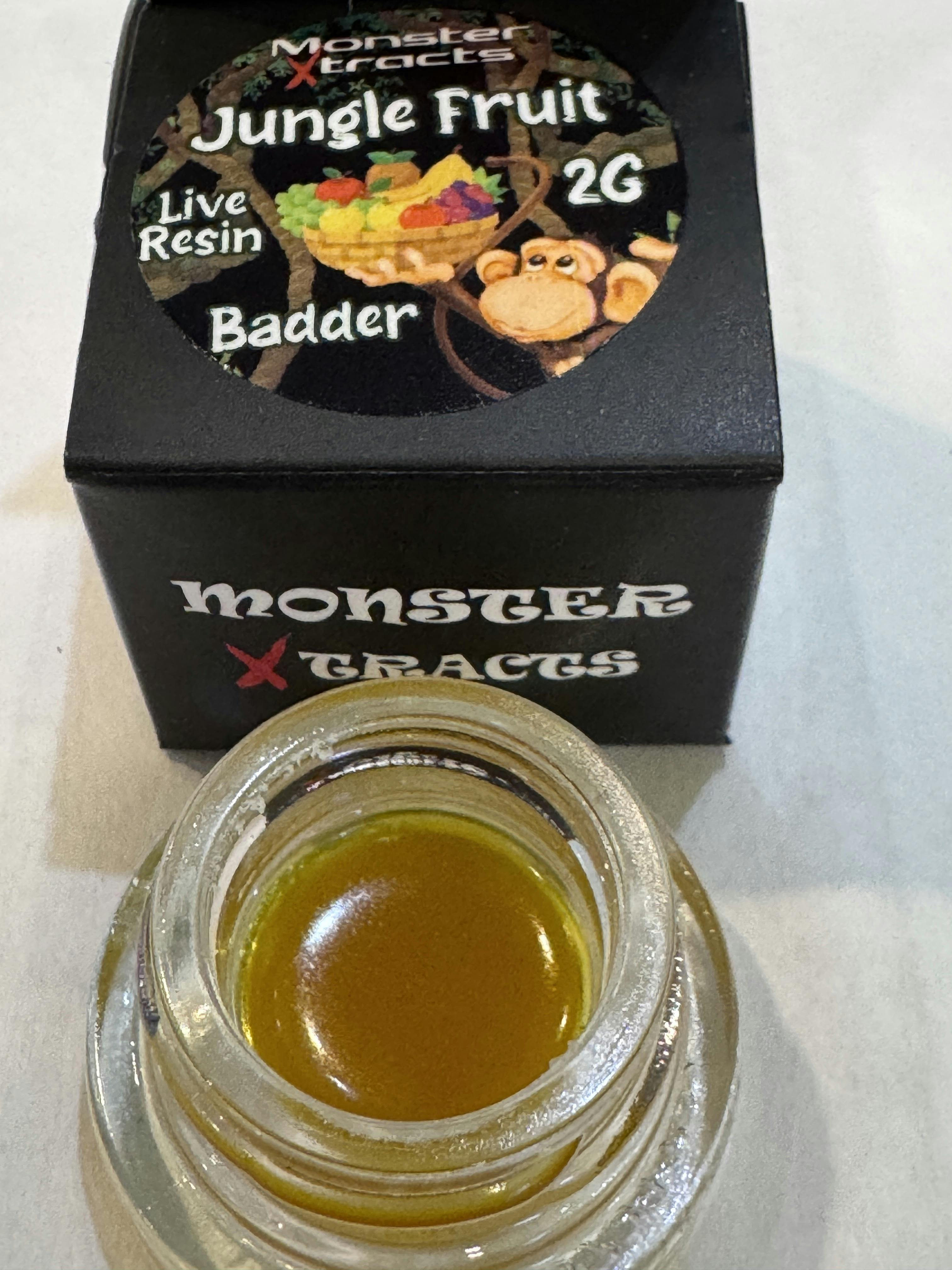 Monster Xtracts 2g Live Resin Badder | Jungle Fruit