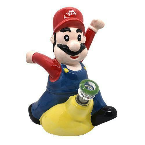 9" Happy Plumber Ceramic Water Pipe