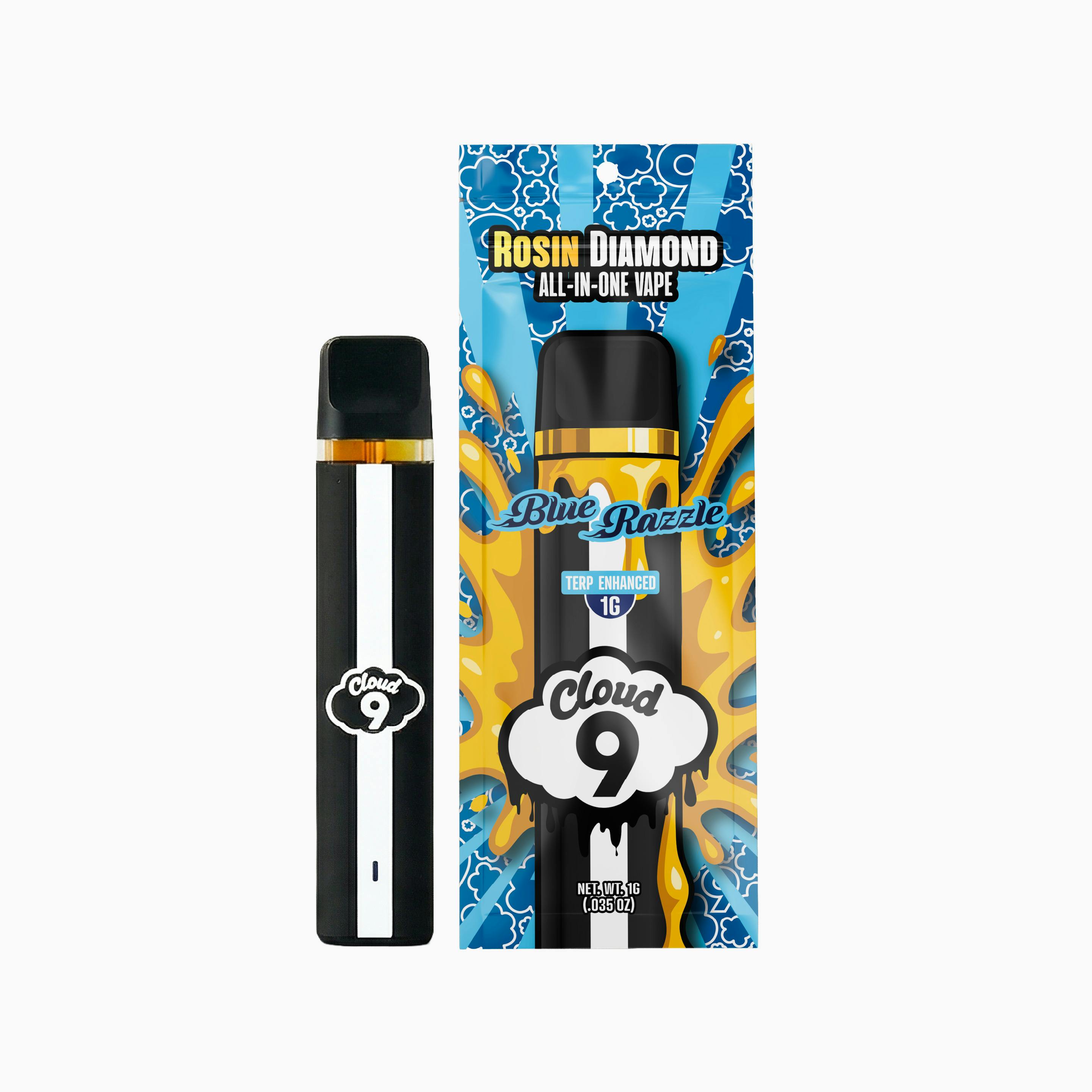Cloud 9 | Live Rosin Diamond Disposable 1g | Blue Razzle