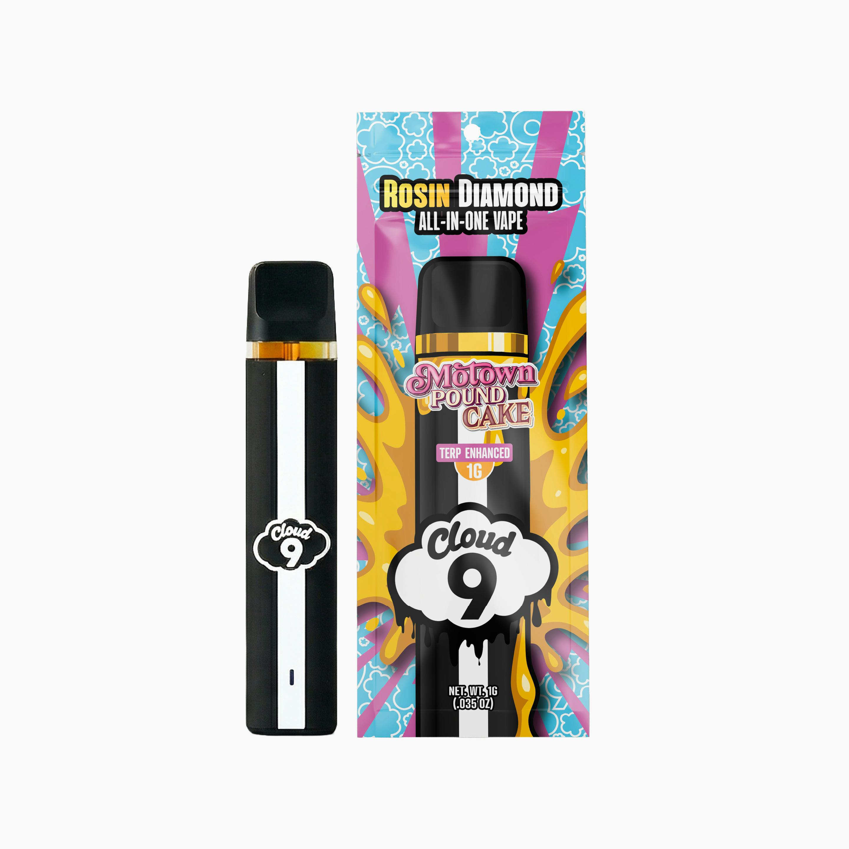 Cloud 9 | Live Rosin Diamond Disposable 1g | Motown Pound Cake